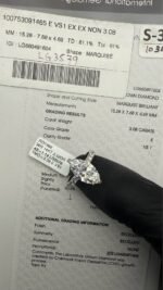 3.58 CTW E VS1 Marquise Diamond Ring 💍 Solid 14K White Gold ✨ IGI Certified Lab Diamond 💎 - Image 9