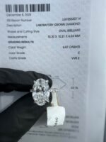 6.07 CT IGI Certified E VVS2 Lab Grown Oval Diamond Ring - Image 2