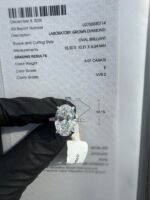 6.07 CT IGI Certified E VVS2 Lab Grown Oval Diamond Ring - Image 4