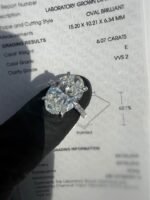 6.07 CT IGI Certified E VVS2 Lab Grown Oval Diamond Ring - Image 6