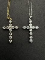 1 CTW Diamond Cross Pendant Solid 10K Gold With Adjustable Gold Chain 16”-18” - Image 3