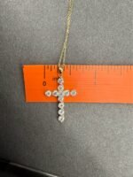 1 CTW Diamond Cross Pendant Solid 10K Gold With Adjustable Gold Chain 16”-18” - Image 6