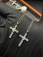 1 CTW Diamond Cross Pendant Solid 10K Gold With Adjustable Gold Chain 16”-18” - Image 4