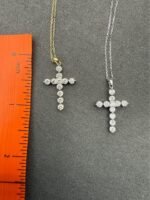 1 CTW Diamond Cross Pendant Solid 10K Gold With Adjustable Gold Chain 16”-18” - Image 5