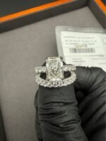 6.74 CTW E VS1 Radiant Cut Diamond Ring 💍 Solid 14K White Gold ✅ IGI Certified Lab Created CVD