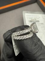 6.74 CTW E VS1 Radiant Cut Diamond Ring 💍 Solid 14K White Gold ✅ IGI Certified Lab Created CVD - Image 3