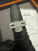 6.74 CTW E VS1 Radiant Cut Diamond Ring 💍 Solid 14K White Gold ✅ IGI Certified Lab Created CVD - Image 5