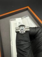 6.10 CTW E VVS2 Round Diamond Ring – Solid 14K White Gold, IGI Certified Lab Created CVD