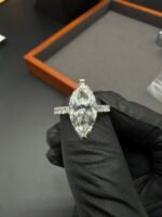3.58 CTW E VS1 Marquise Diamond Ring 💍 Solid 14K White Gold ✨ IGI Certified Lab Diamond 💎 - Image 8