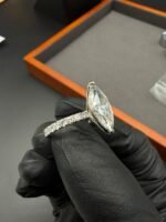 3.58 CTW E VS1 Marquise Diamond Ring 💍 Solid 14K White Gold ✨ IGI Certified Lab Diamond 💎 - Image 2