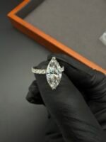 3.58 CTW E VS1 Marquise Diamond Ring 💍 Solid 14K White Gold ✨ IGI Certified Lab Diamond 💎 - Image 6