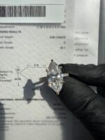 4.08 CT E VS1 Marquise Ring 14K Yellow Gold Hidden Halo + Diamond on Band - Image 12