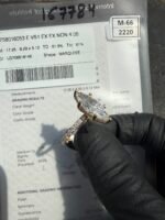 4.08 CT E VS1 Marquise Ring 14K Yellow Gold Hidden Halo + Diamond on Band - Image 2