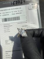 4.08 CT E VS1 Marquise Ring 14K Yellow Gold Hidden Halo + Diamond on Band - Image 3