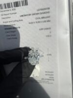 6.09 CT IGI Certified E VVS2 Oval Diamond Ring Solid 14K White Gold - Image 9