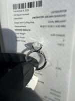 6.09 CT IGI Certified E VVS2 Oval Diamond Ring Solid 14K White Gold - Image 7