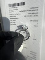 6.09 CT IGI Certified E VVS2 Oval Diamond Ring Solid 14K White Gold - Image 2