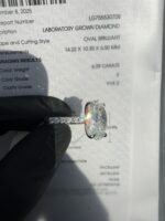 6.09 CT IGI Certified E VVS2 Oval Diamond Ring Solid 14K White Gold - Image 5