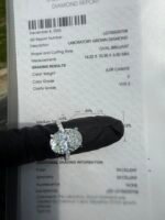 6.09 CT IGI Certified E VVS2 Oval Diamond Ring Solid 14K White Gold - Image 3