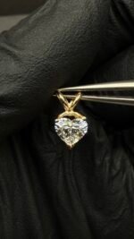 Diamond 14K Yellow Gold Pendant & Necklace 18” IGI Certified Lab Diamond - Image 2