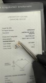 Diamond 14K Yellow Gold Pendant & Necklace 18” IGI Certified Lab Diamond - Image 4
