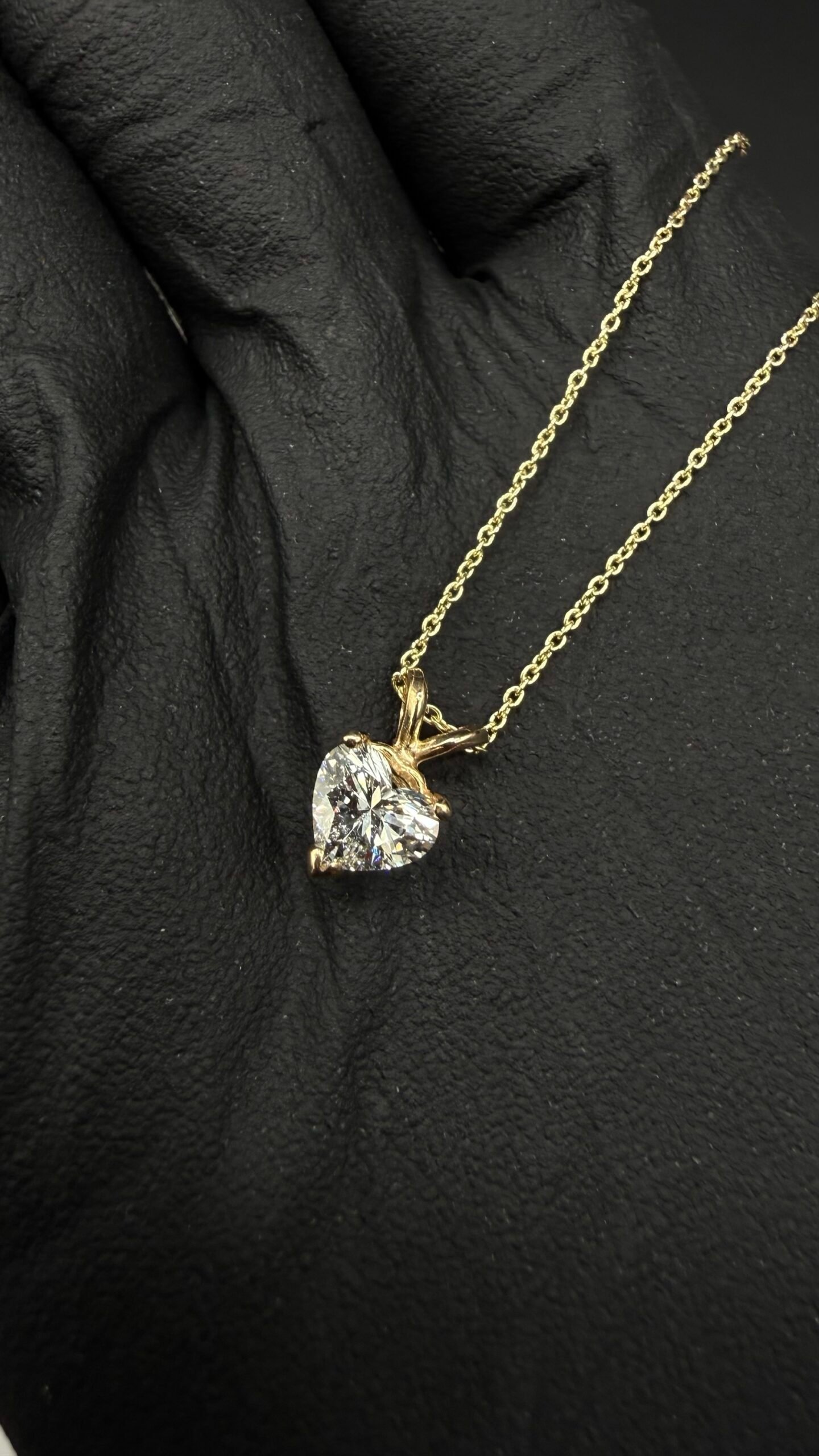 img_9416-2 Diamond 14K Yellow Gold Pendant & Necklace 18” IGI Certified Lab Diamond - Image 1
