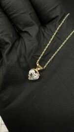 Diamond 14K Yellow Gold Pendant & Necklace 18” IGI Certified Lab Diamond - Image 5