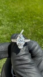 2.50 CTW Marquise Lab-Grown Diamond Ring in 14K White Gold