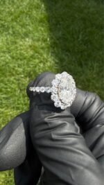 3.69 CTW Oval Lab-Grown Diamond Ring in Solid 14K White Gold - Image 2