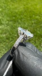 2.50 CTW Marquise Lab-Grown Diamond Ring in 14K White Gold - Image 2