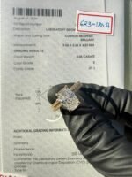 2.40 CTW Cushion Lab-Grown Diamond Ring Set in Solid 14K Yellow Gold - Image 2