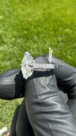 2.50 CTW Marquise Lab-Grown Diamond Ring in 14K White Gold - Image 3