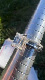 3.32 CTW Emerald Lab-Grown Diamond Ring Set in Solid 14K White Gold - Image 5