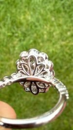 3.69 CTW Oval Lab-Grown Diamond Ring in Solid 14K White Gold - Image 8