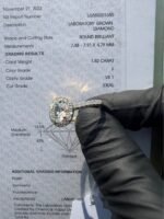 2.80 CTW Round Lab-Grown Diamond Ring in Solid 14K Yellow Gold - Image 9